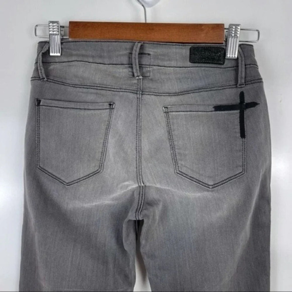 RtA Gray Skinny Moto Jeans Size 26 - Picture 4 of 9